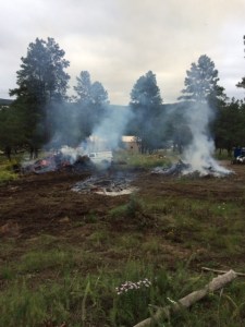 Rx Fire Operations - Slash Pile behind Smokey Bear Ranger Station