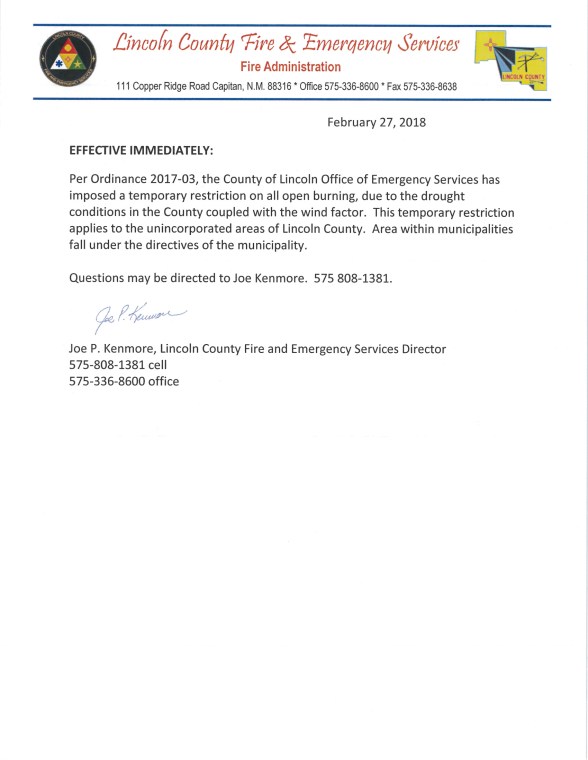 lincolncountynm_Burn Restrictions_03.01.18