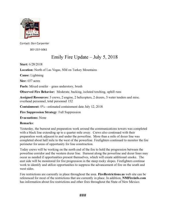 Emily Fire.press release.7-5-2018