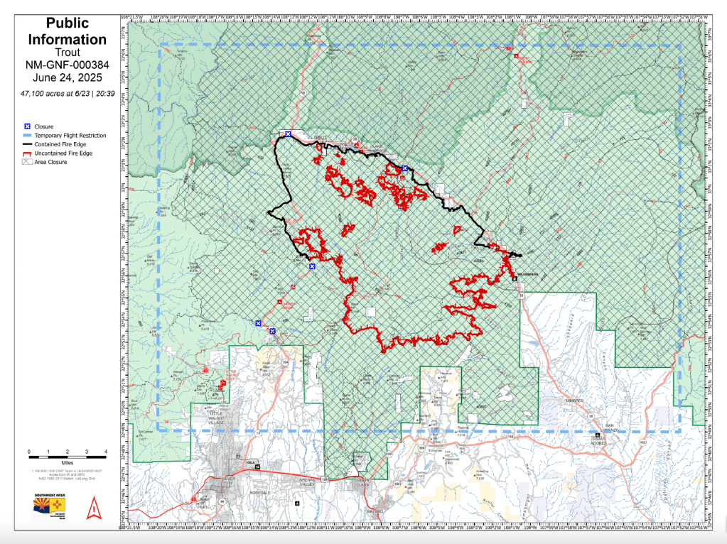 A red and black outlined irregular shape sits at the center of a mint green background in varying shades. 