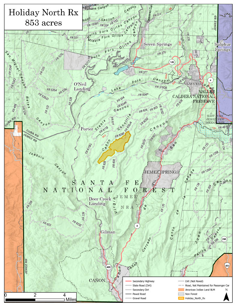 Holiday North Prescribed Fire Map