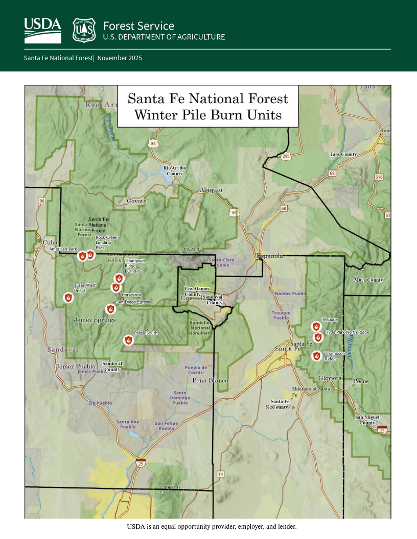 SFNF Winter Pile Burn Map