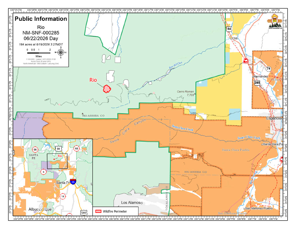 Rio Fire PIO Map
