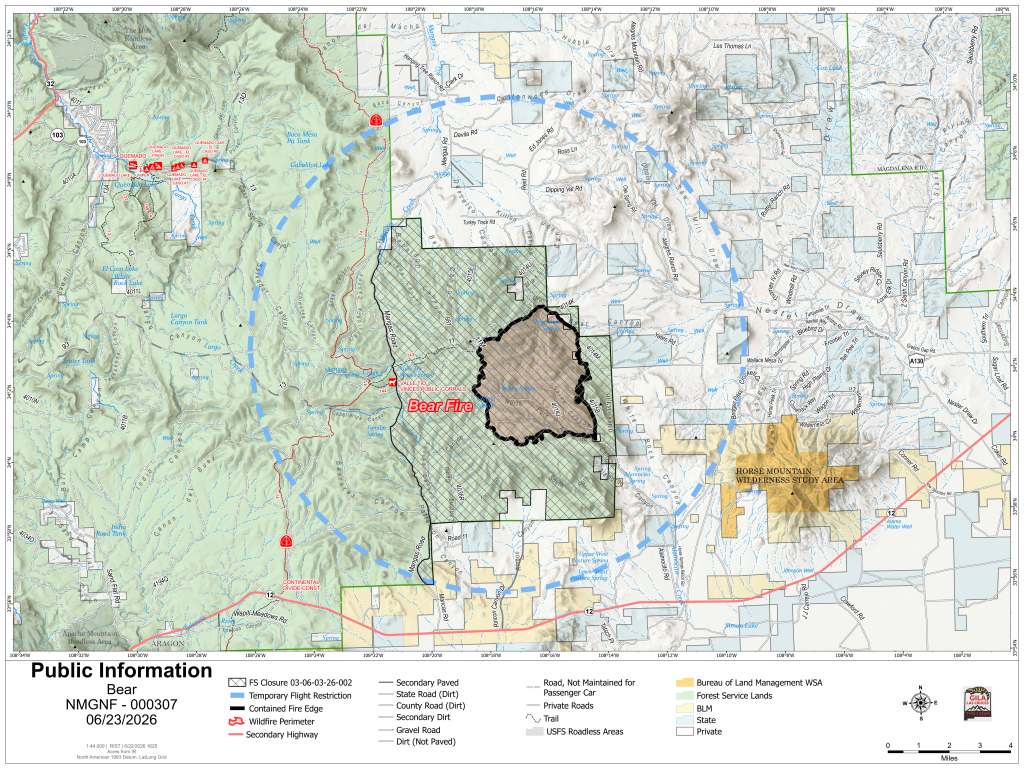 A map with a mint green background on the lefthand side and and a white background on the righthand side shows an irregular red shape outlined in black at the center.
