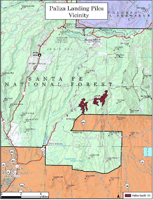 Paliza Prescribed Fire Vicinity Map
